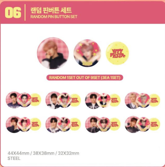 [PRE-ORDER] Sealed - CRAVITY - RANDOM PIN BUTTON SET - 2026 Cravity Fan-Con [VITY FESTA] - official MD