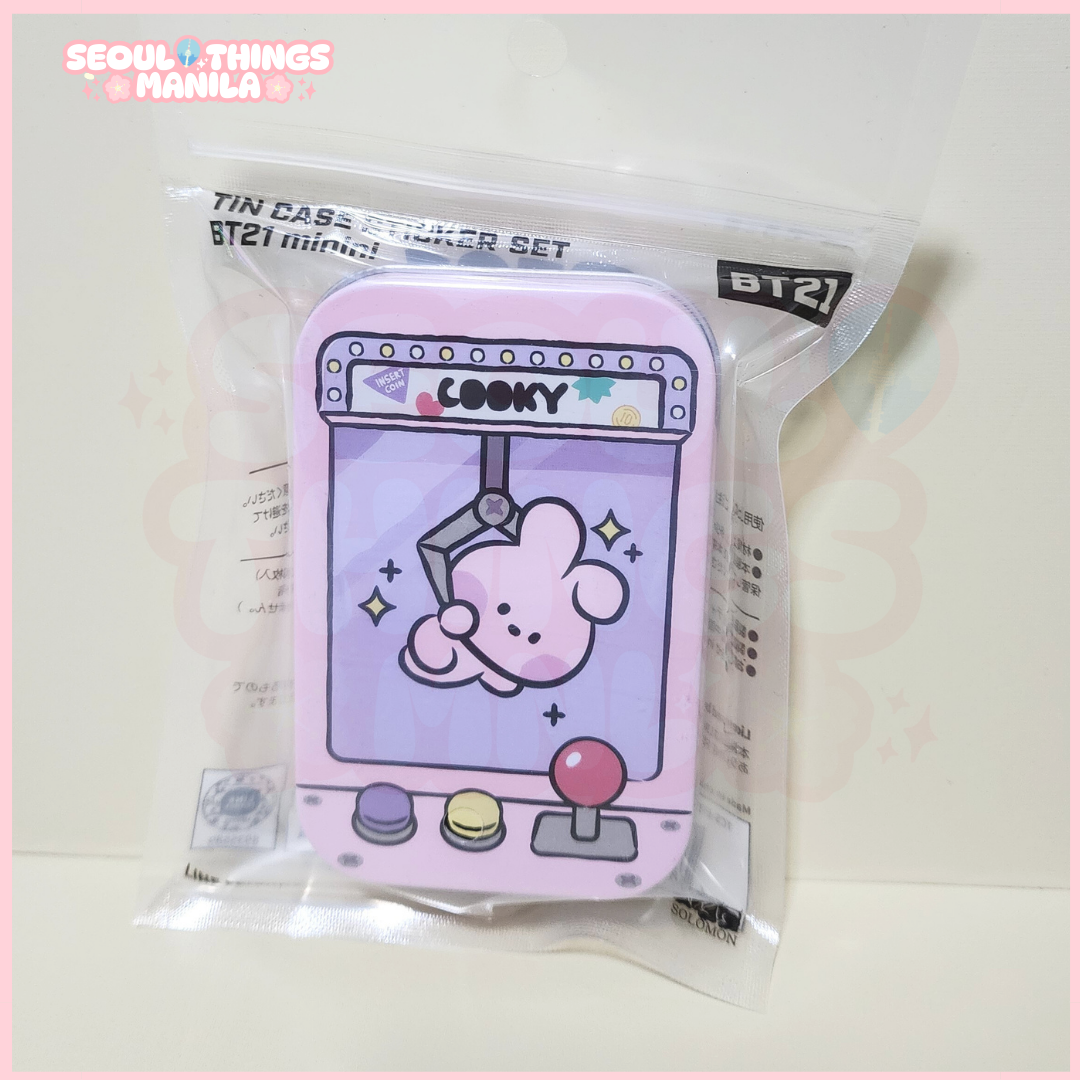 [ON HAND] Sealed MD - BTS - BT21 minini - Tin Case Sticker Set - Jungkook - Cooky version