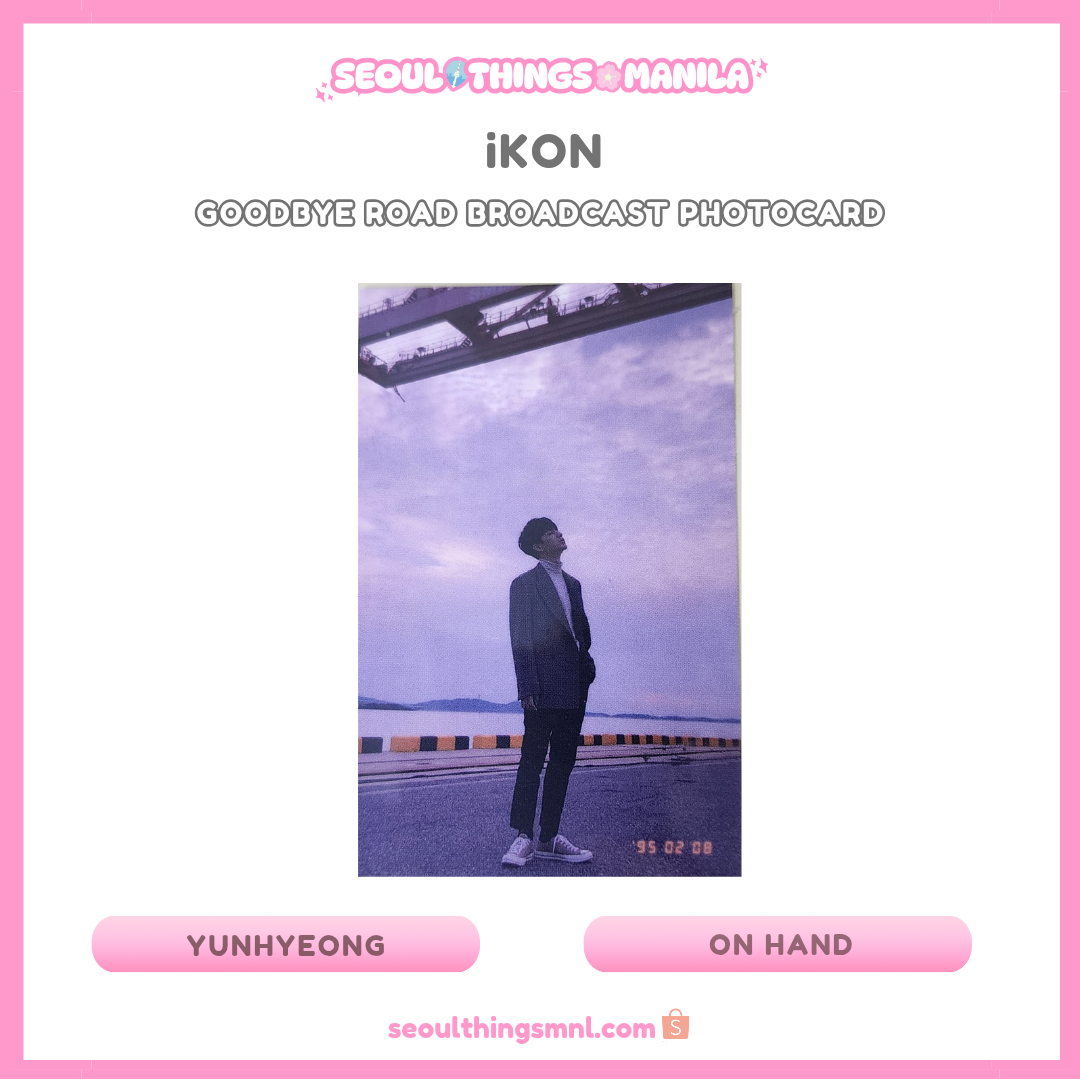 [ON HAND] iKON - Goodbye Road - Broadcast Photocard - Yunhyeong