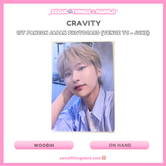 [ON HAND] CRAVITY - 1st Fancon Japan Osaka Concert Photocard - Venue TC - June - Woobin