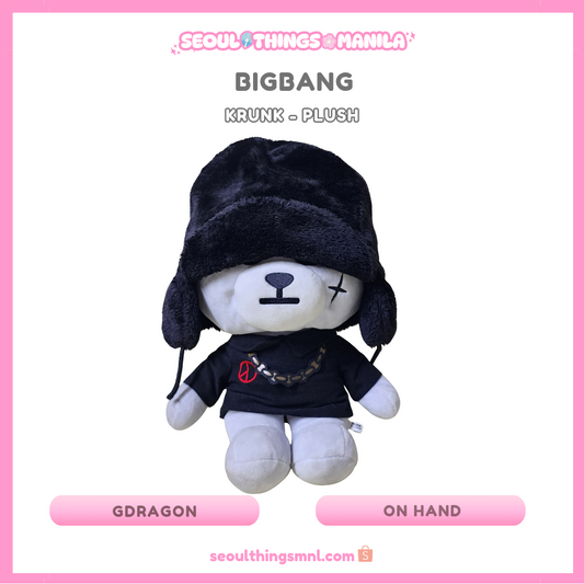 [ON HAND] Unsealed - BIGBANG - Krunk - Plushie - Gdragon