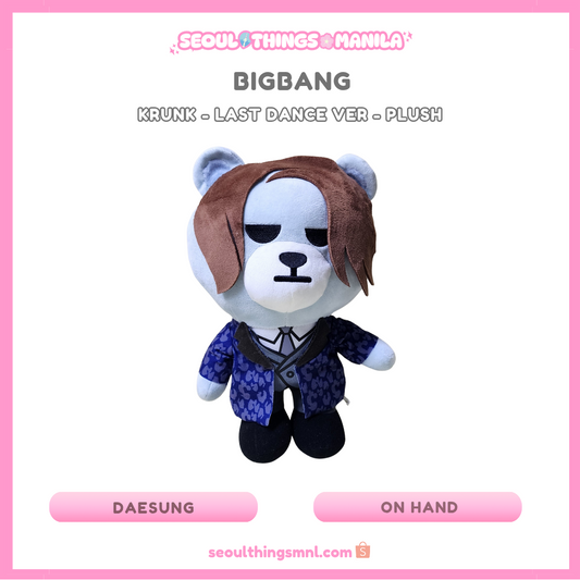 [ON HAND] Unsealed - BIGBANG - Krunk - Last Dance ver - Plush