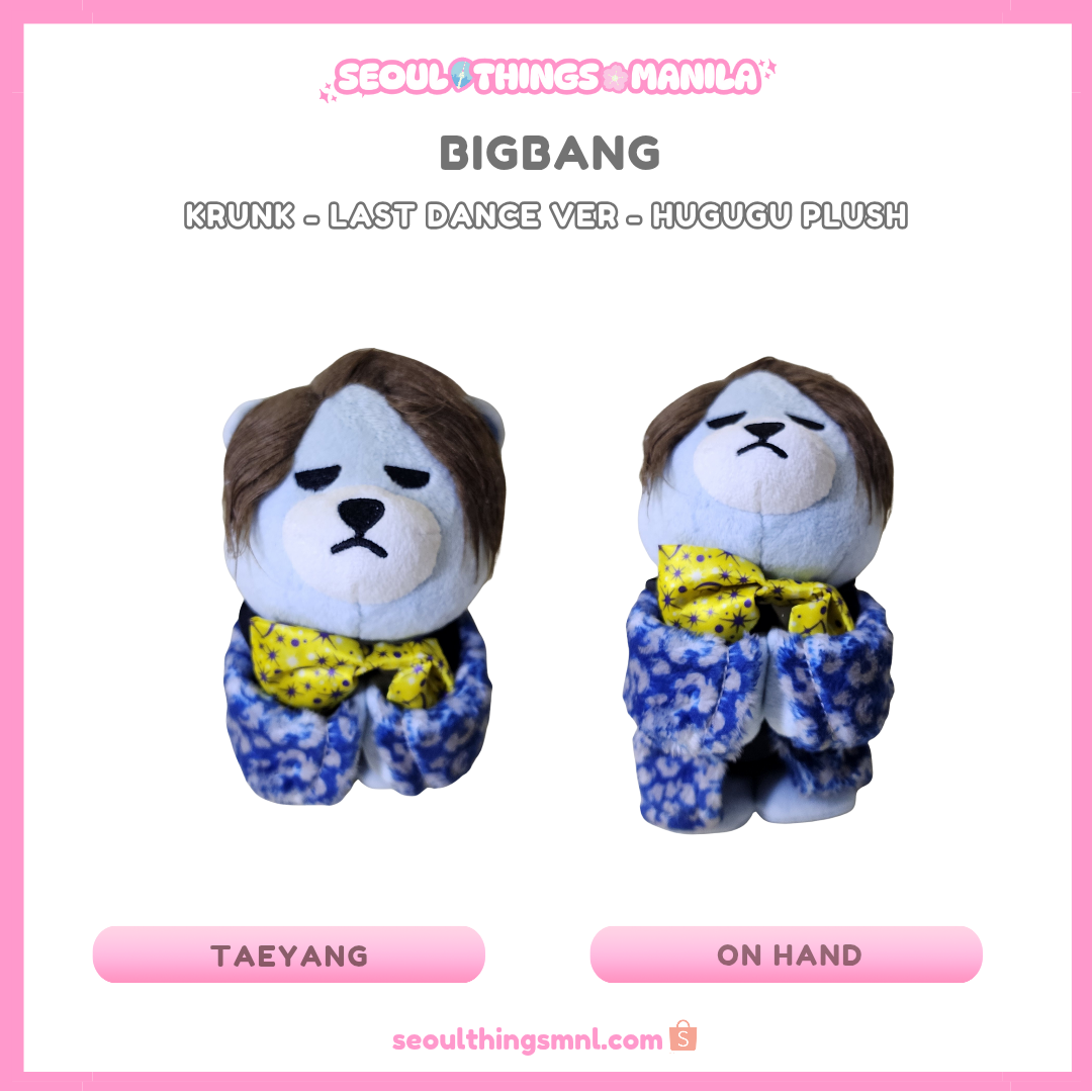 [ON HAND] Unsealed - BIGBANG - Krunk - Last Dance ver - Hugugu Plush - Taeyang