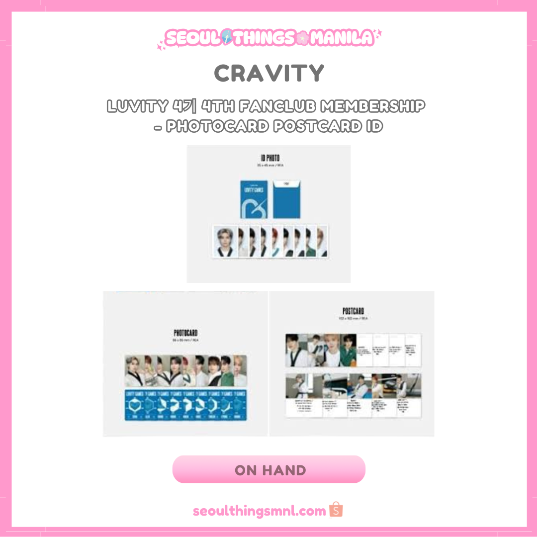 [ON HAND] CRAVITY - Luvity 4기 4th Fanclub Membership - Photocard Postcard ID