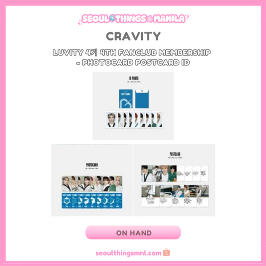 [ON HAND] CRAVITY - Luvity 4기 4th Fanclub Membership - Photocard Postcard ID