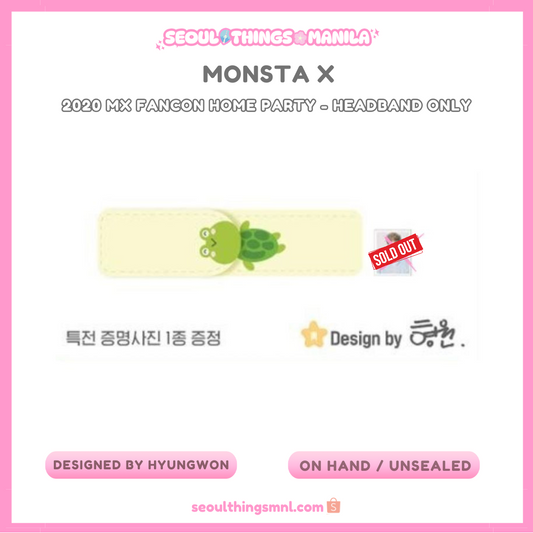 [ON HAND] Unsealed MD - MONSTA X - Hyungwon own design - 2020 MX Fancon Home Party - Headband only