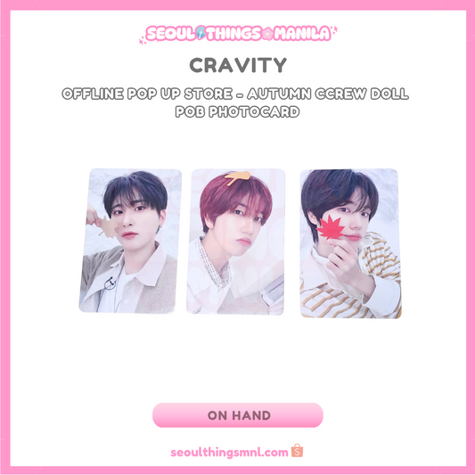 [ON HAND] CRAVITY - Offline Pop up Store - Autumn Ccrew Doll POB Photocard