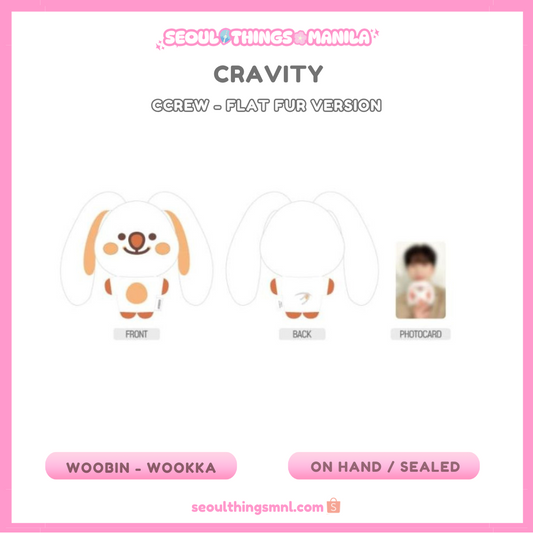 [ON HAND] Sealed MD - CRAVITY - Ccrew Doll - Regular Edition - Flat fur - Woobin - Wookka version
