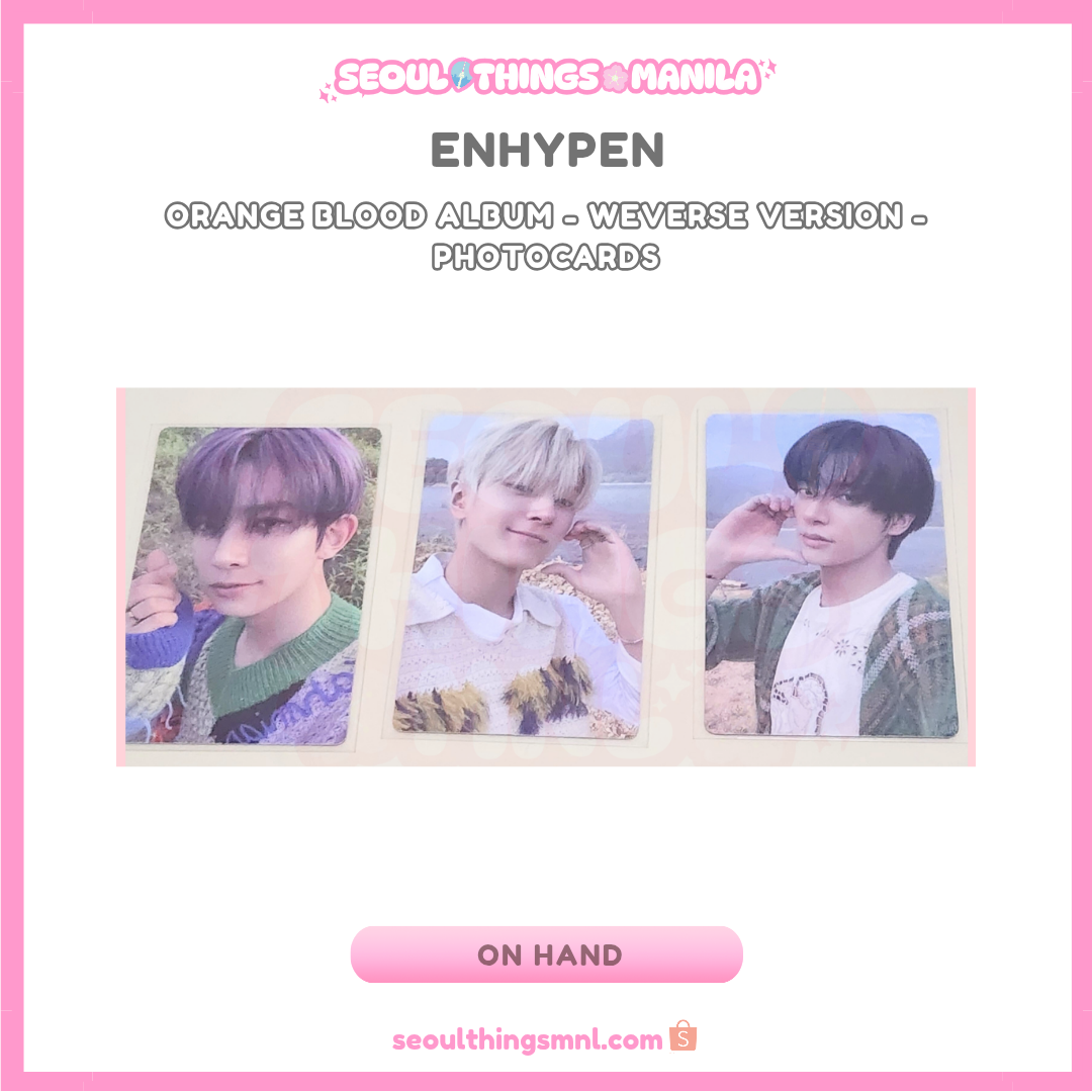 [ON HAND] ENHYPEN - Orange Blood Album - Weverse version - Photocards