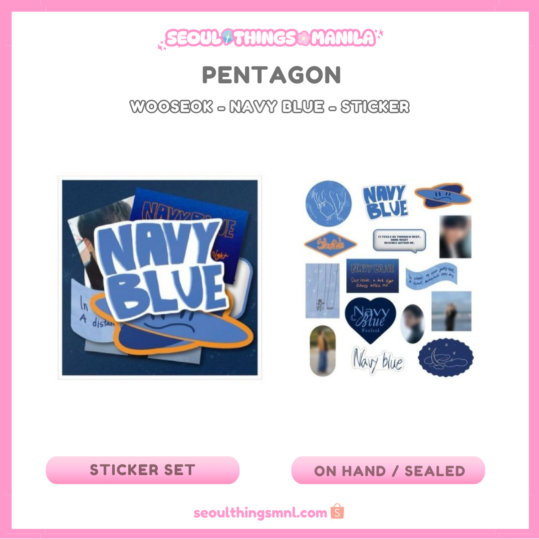 [ON HAND] Sealed MD - PENTAGON - Wooseok - Navy Blue - Sticker